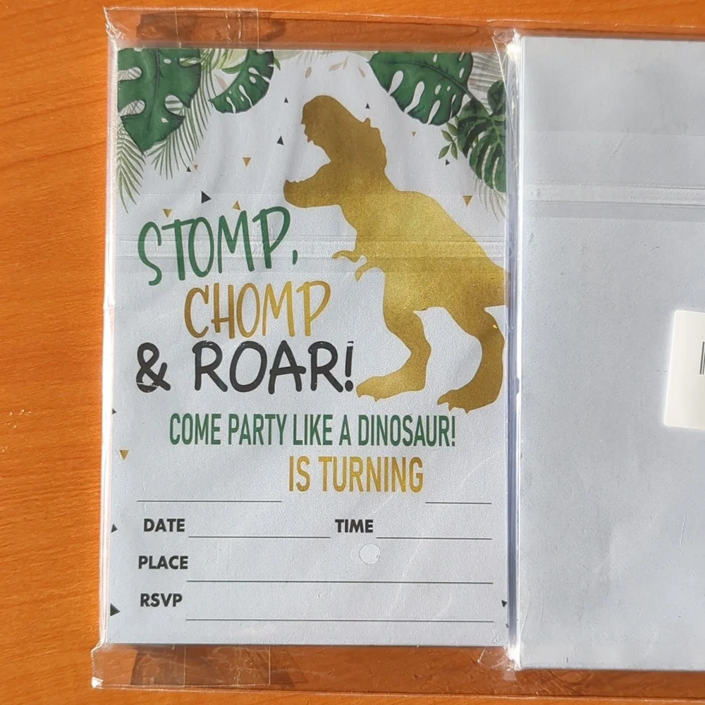 NEW Dinosaur Birthday Party Invitations